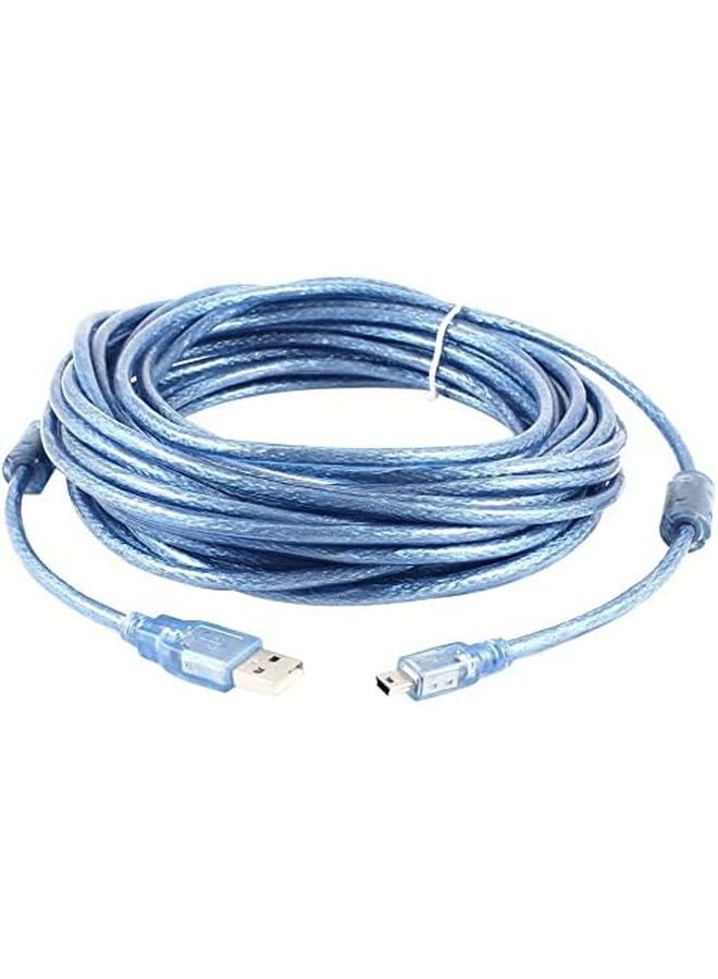 33 قدم كابل تمديد USB 2.0 من ذكر A إلى ذكر ميني 5 دبوس للطابعة والكاميرا - Image 2